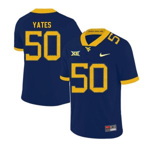 Men's West Virginia Mountaineers NCAA #50 Brandon Yates Navy Authentic Nike 2019 Stitched College Football Jersey VW15Y68OL